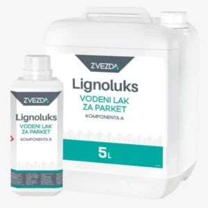 Zvezda Lignoluks 2K Vodeni lak za parket 5 L + 500 ml