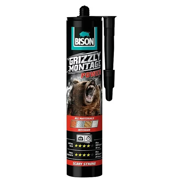 Bison Grizzly power montažni lepak beli 370 gr