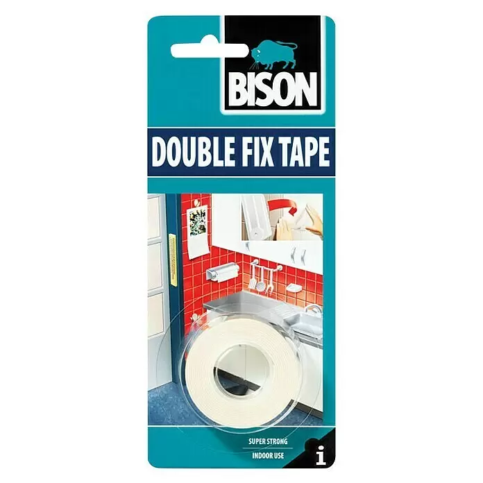 Bison Double fix 1.5 m x 19 mm - Duplolepljiva traka