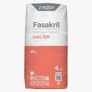 Zvezda Fasakril Mineralni fasadni Zaglađeni malter 1.5 mm beli 25 kg