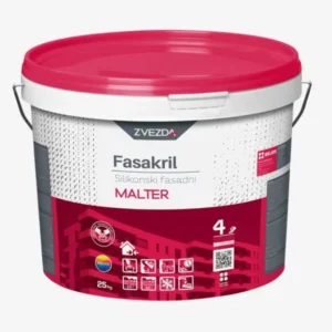 Zvezda Fasakril Silikonski fasadni zaglađeni malter beli 25 kg